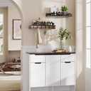 Floating Shelves for Wall of 2 - Display Shelf Organizer for Decor Storage, 2-Tier 16.9" Floating Shelf for Bathroom, Living Room, Bedroom and Entryway Rustic Brown