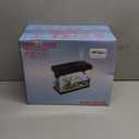 Smart Aquarium Fish Tank with Silent Water Pump, 2.4 Gallon Small Aquarium with Quick Start Kit, Temperature Display, Humidifier and RGB Lights, Perfect for Home, Office, and Decor, Black