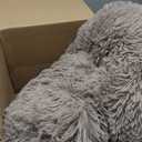 JOLLYVOGUE Dog Beds Large Sized Dog, 36 inches Calming Soft Anti-Anxiety Donut Dogs Bed, Washable Round Fluffy Cushion for Large Pets, Fits up to 80 lbs Pets, 36"L x 36"W x 8"Th