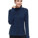 Dolcevida Womens Sports Jackets Zip Up Workout Yoga Jacket with Pockets, Small