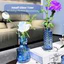  24PCS Mini Bud Vases As Wedding Centerpieces for Tables,Clear Bud Vases for Flowers,Small Flower Vases Suitable for Birthday Party,Anniversary,Wedding Reception,Baby Shower (Blue, 24PCS)