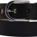 Calvin Klein Women's Round Buckle Fashion Statement Casual Belt for Jeans, Trousers (X-Large)