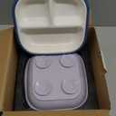 BABELIO 8'' Toddler Porcelain Plates with Silicone Suction Sleeves, Lead & BPA Free, Divided, Microwave & Dishwasher Safe, Stay Put, Suitable for Kids/Babies, 3 Pack (1-Blue/Grayish Purple/Silver Gray)