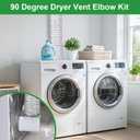 90 Degree Dryer Vent Elbow with 10ft Dryer Hose, Dryer Vent Duct Connector Kit, 90 Degree Dryer Vent Tight-Fit Connector Elbow for 4 Inch Dryer Duct Vent Hose.