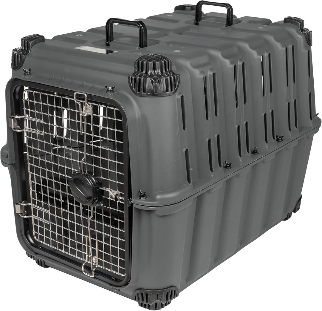 Mammoth Guardian Dog Kennel 36" Heavy Duty Travel & Outdoor Crate for Puppies, Small, Medium & Large Dogs, Secure 3 Bolt Lock, Adventure Ready for Hunting, Camping & Offroad Gunmetal Gray