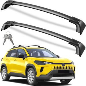 Wonderdriver Lockable Roof Rack Cross Bars 260lbs Compatible with Toyota Corolla Cross 2022-2026 (with Flush Side Rails),Heavy Duty Aluminum Anti-Theft Lockable Metal Lock Roof Rails Crossbars