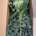 Zeyune 180 Pack White Green Artificial Flowers Bulk, Mixed Hydrangea Baby Breath Eucalyptus Leaves Greenery Stems for Wedding Centerpieces Bouquets Floral Arrangements Table Party Decor