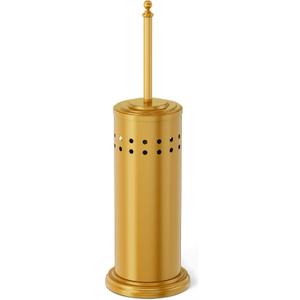 DOWRY Anti-Hand Off Toilet Plunger with Holder for Bathroom,Powerful Efficient Force Suction Cup,Heavy Duty, Deep Cleaning, Gold