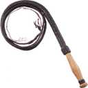 Tough 1 Swivel Handle Hand Braided Bull Whip (6', Assorted Leather)