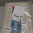 AveLom Beige Seersucker Duvet Cover Set Full Size (80 x 90 inches), 3 Pieces (1 Duvet Cover + 2 Pillow Cases), Ultra Soft Washed Microfiber, Textured Duvet Cover with Zipper Closure, Corner Ties