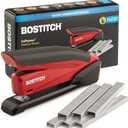 Bostitch Stapler - InPower, One Touch Heavy Duty Red Office Stapler with Built-in Staple Remover, 20 Sheet Capacity, 1260 Staples Included