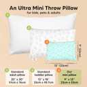 Mini Toddler Pillow with Pillowcase - 9x13 My Little Dreamy Travel Kids Pillow for Sleeping, Toddler Bed, Small, Tiny, Organic Cotton Pillowcase, Soft & Breathable, Kids 2-4 Years Old (Polar)