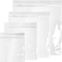 GPI - 400 Pack, 2 Mil Thick, Plastic Reclosable Combo Zip Snack Bags, 4 Assorted Sizes, 3" x 3", 4" x 4", 5" x 5", 6" x 6" Resealable Zip Top Lock For Snack, Sandwhich, Food, Packaging & Shipping.