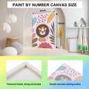 Bgpunt 4 Pack Paint by Numbers for Adults Kids with Framed, Animals Paint by Number on Canvas, Cute Boho Acrylic Oil Painting Kits Crafts for Adults Home Wall Decor, 8x12 inch