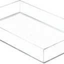 iDesign Clear Drawer Organizer, Plastic Tray for Makeup Storage on Bathroom Vanity, Dresser or Desk XL