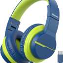 iClever USB C Headphones for Kids, Over-Ear for Boys Girls, Safe Volume 85dBA, Foldable Wired Kids Headphones for iPad, HS19S