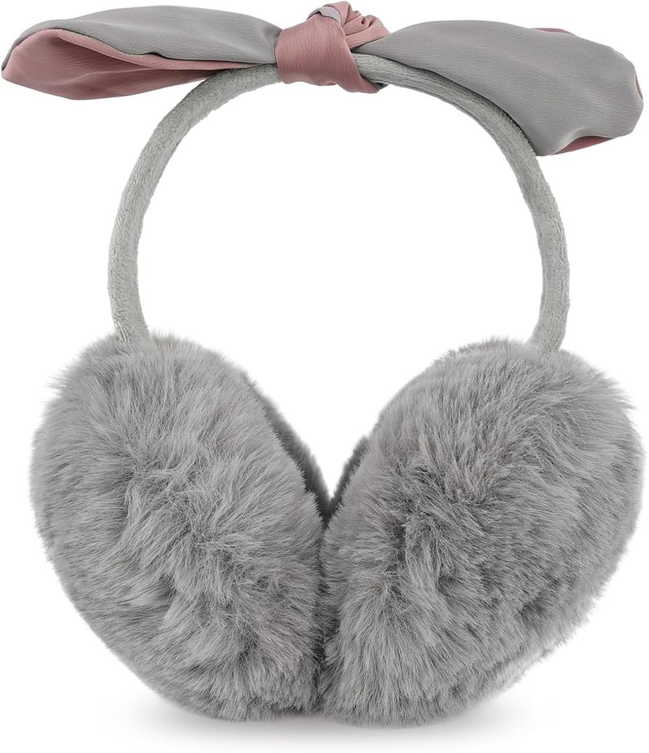 Surblue Winter Cute Earmuffs Faux Fur Warm Earmuffs Foldable Outdoor Ear Warmers For Women Girls