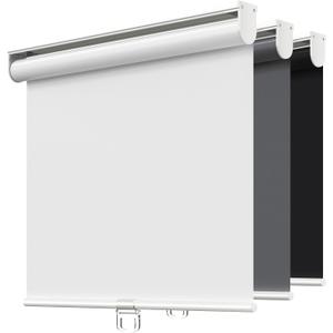 Cordless Roller Shades Blackout Blinds for Windows Room Darkening Rolled Up Shades with Spring System, UV Protection Window Shades Door Blinds for Home and Office (White, 31" W x 72" H)