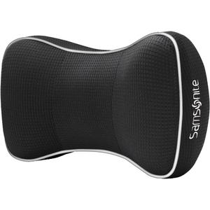 Samsonite Car Neck Pillow, Soft Memory Foam Headrest Pillow for Driving, Ergonomic Car Seat Headrest Cushion with Adjustable Strap, Breathable & Removable Cover, Neck Pain Relief, Black