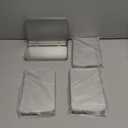 Geiserailie 4 Pack Rectangular Metal Tin Box with Lid Metal Hinged Lid Tin Empty Box Container Storage for Watercolor Jewelry Pen Eraser Pill Candy Craft Organize 7.0 x 4.2 x 0.6'' (Sliver)