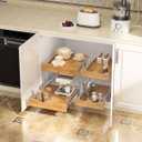 OCG Pull Out Cabinet Organizer 20" W x 21" D, 2 Tier Slide Out Shelf, Heavy-Duty Pull Out Drawer for Cabinets, Base Cabinet Organization for Kitchen, Pantry, Bathroom