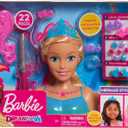 Barbie Dreamtopia Mermaid Styling Head, 22 pieces, Kids Toys for Ages 3 Up by Just Play