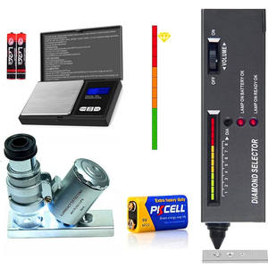 Jewelry Diamond Tester,200g/0.01g Mini Jewelry Scale,60X Mini LED Magnifying Diamonds Kit,Professional Diamond Selector for Novice and Expert,Thermal Conductivity Meter (Diamond Tester+Scale)