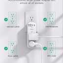 Surge Protector Outlet Extender with Rotating Plug, 6 AC Multi Plug Wall Outlets and 4 USB Ports, 1800 Joules, Swivel Power Strip Electrical Splitter for Home Decor Apartment Dorm Room Essentials