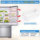 UPGRADED DA97-17255A Refrigerator Door Bin Compatible with Samsung Refrigerator Door Shelf Replacement,Right Fridge Door Shelf Parts AP6784023, RF265BEAESG/AA, RF265BEAESR/AA, RF262BEAESR Door Shelves