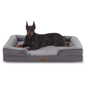 Bedfolks Orthopedic Dog Bed, Waterproof Dog Sofa Bed for Extra Large Dogs, Egg Foam Pet Couch Bed with Removable Washable Cover and Nonslip Bottom, Navy Blue,  Size: 48.0"L x 35.0"W x 8.0"Th