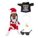 Christmas Elf Doll Ornaments, Handmade Elf Doll Decoration, Hip Hop Ornaments Plush Toy for Christmas Party Holiday Home Garden Decor