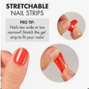 MOYOU LONDON Semi Cured Gel Nail Strips - 20 Pcs. Waterproof Gel Nail Wraps, Cures in Sunlight or UV/LED Lamp, Lasts Up to 2+ Weeks, Stretchable, Easy to Apply & Remove, Vegan & Cruelty-Free Pink, Glossy Pack of 6