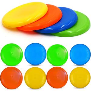 Anzmtosn 8 Inch Sport Flying Disc, Beach Sand Sport Ring Toys, Large Beach Flying Ring Toy Sets Kit for Pool Playground Toy Gift Set Bundle for Kids Boys Girls Outdoor Garden Backyard Pack- 8 Pack