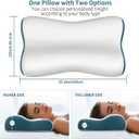 Cervical Neck Pillow for Pain Relief, Contour Memory Foam Pillows Ergonomic Pillow Orthopedic Cooling Pillow Bed Pillow Neck Support for Side Back Stomach Sleepers