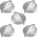 WB03X43926 Stove Knobs Cooktop Replacement Parts for GE Gas Range Knobs Profile 183D8269 KIP 5E87 Knobs Oven Knobs JGBP87SEM1SS Burner Control Knobs PGB918SEM1SS Stove Top Knobs 5 Pcs