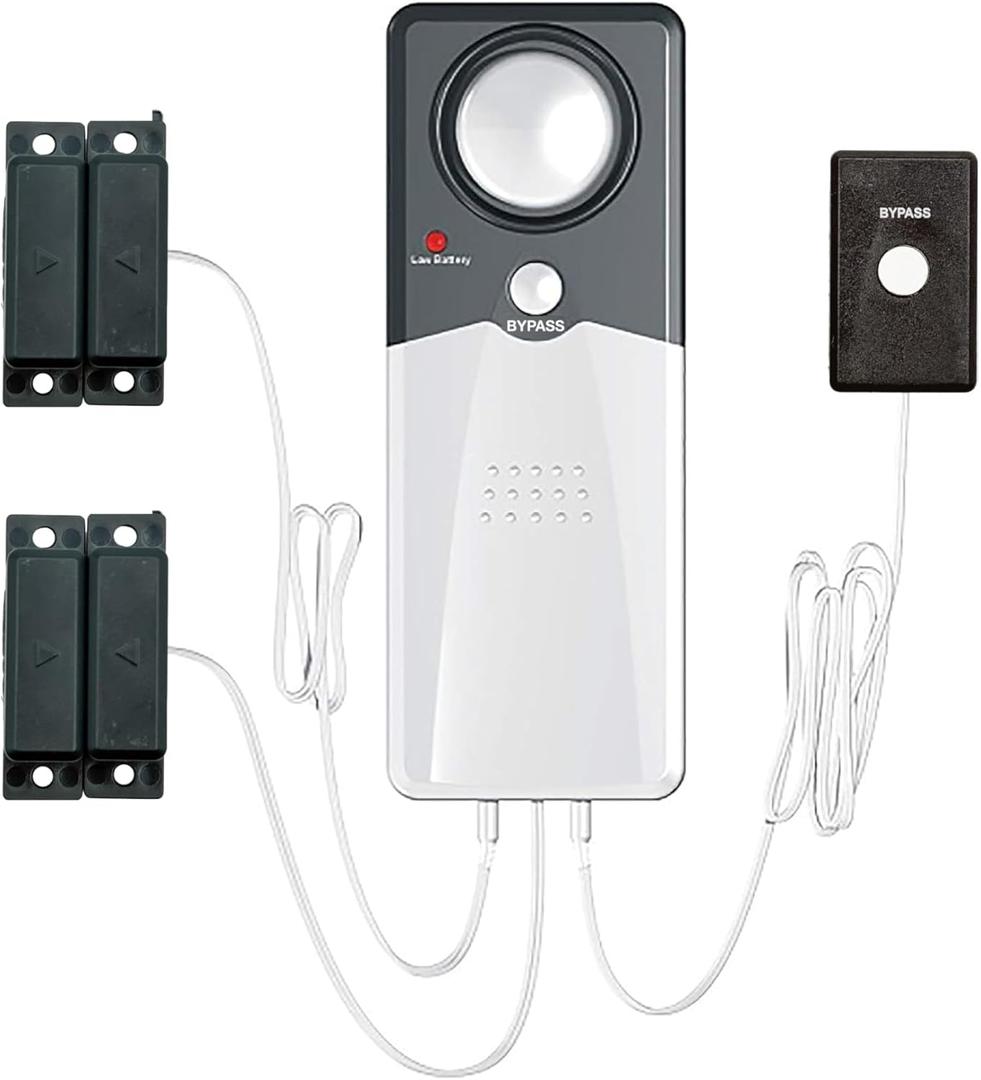 Techko S189 Ultra Slim Safe Pool Alarm for Kids, ETL Listed UL 2017 Compliant, Indoor/Outdoor Weather Resistant, 110db Loud Alarm with 2X Bypass Buttons, Gray, 1Count