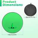 Portable Green Screen Chair, 57 in Collapsible Greenscreen Backdrop with Stand Double Sided Green Background, Chroma Key Backdrop for Zoom/Streaming, Gaming & Meetings