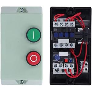 Magnetic Electric Motor Starter, 2.2KW 220/230V Single Phase Control, 4KW 380/400V 3 Phase Electric Motor Switch, IP55 Waterproof Magnetic Switch Motor Starter