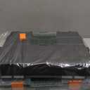 EMENTOL 2PCS Toolbox Organizer Sets, 20 Removable Dividers, Durable Plastic Box, Excellent for Screws, Nuts, Small Parts, 34-Compartment, Black/Orange, 2 Pieces Set