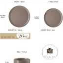 MALACASA Plates and Bowls Sets, 24 Pieces Modern Ceramic Dinnerware Set for 8 Kitchen Dinner Set Stoneware Dishware Dishes Set Microwave and Dishwasher Safe, Brown, Series TARA