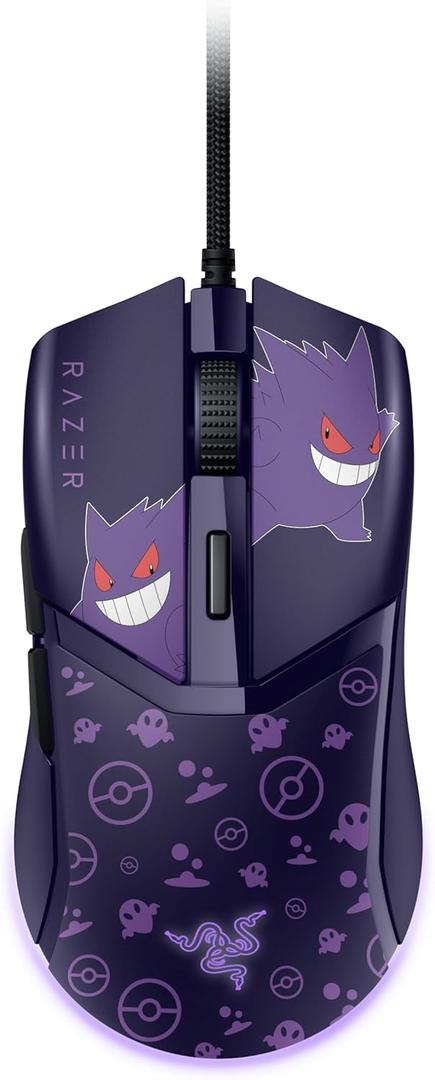 Razer Cobra Gengar Edition - Lightweight Wired Gaming Mouse - 8500 DPI Sensor - 58g - 3rd Generation Optical Mouse switches - Chroma Lighting - Speedflex Cable - PC/MAC | Pokmon Gengar