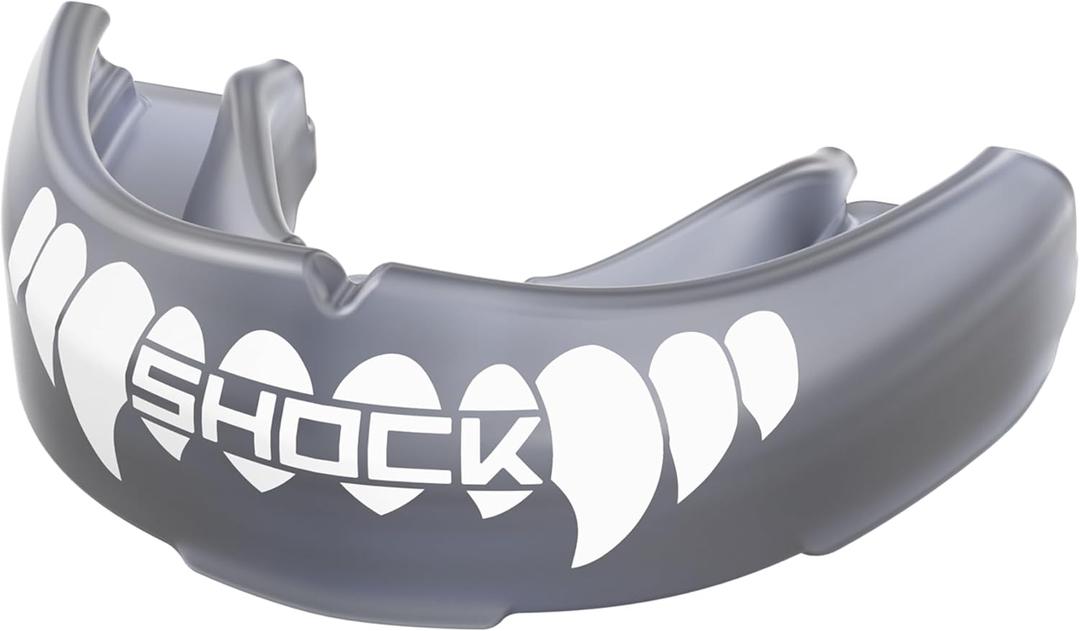 Shock Doctor Mouth Guard for Braces, Upper Teeth Protection, Instant Fit, Adult & Youth Sizes