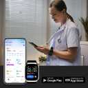 Smart Watch Blood Pressure with Dual Patented Band, Wrist BP Monitor Sleep Monitor Sports Tracking App for Android and iOS Blood Pressure Watch Supports Data Sharing