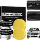 Titanium Ceramic Wax Cream for Cars,Advanced Car Coating & Polishing Wax,Strong Protection & Long-Lasting Shine,Waterless Ceramic Spray Wax,Safe for All Paint,Includes Microfiber Sponge (2 PCS)