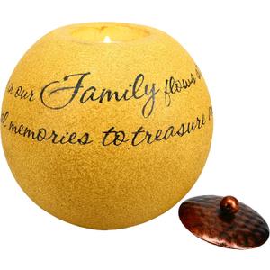 Pavilion Gift Company 5676 Comfort Candles 5Inch Round Candle Holder, Family