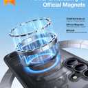 TORRAS Strong Magnetic & Seamless Stand for Samsung Galaxy S25 Case, Fit for MagSafe, Mil-Grade Drop Protection, Adjustable Kickstand for Samsung Galaxy S25 Case, Translucent Back/Black Edge