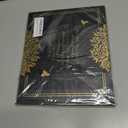 9.8"L x 7.8" H x 0.5" Funeral Guest Book For Memorial , A guest Book for Funeral with Gold Engraving - Memorial Guest Book Space for Name , Contact/Address Memory & Thoughts Memorial Service Registry