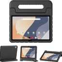 Tablet Case for Walmart Onn 10.1 Inch 4th Generation 2024 (Model: 100135925), Shock Proof Protective Cover with Convertible Handle Stand for Kids, Black