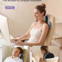 Shiatsu Neck Massager with Heat, Cordless Portable Cervical Traction Device with 10-Minute Timer for Full Body Muscle Pain Relief, Electric Deep Tissue Kneading Massage Pillow(Black)