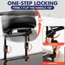 Massage Headrest for Bed, Massage Home Mattress Top Massage Bed Head Extension Kit, Adjustable Headrest Face Cushion Massage Table at Home, Face Down Pillow After Eye Surgery (Black)